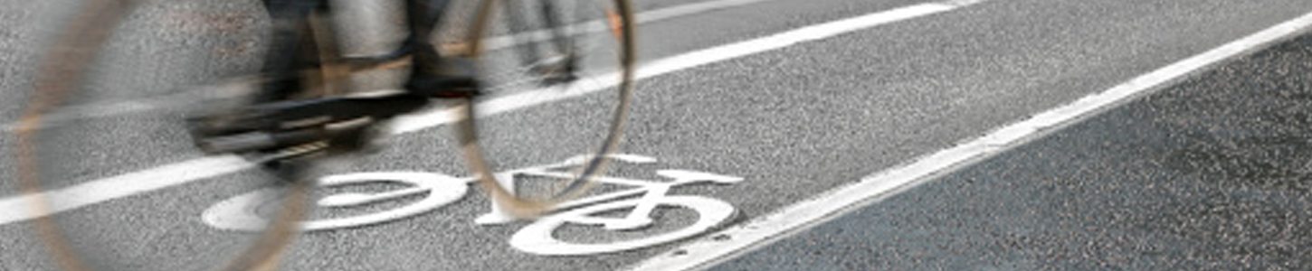 rider passing by in bike lane