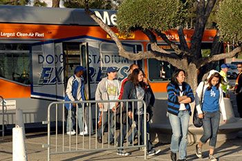 exiting the bus