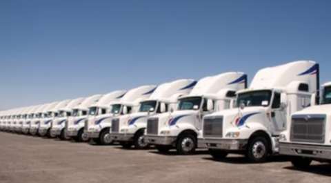 trucks in a row